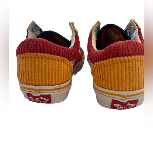 Vans Old Skool Skate Shoes Red Blue Yellow Corduroy Primary 5.5 Women’s 4 Men’s - Picture 10 of 12